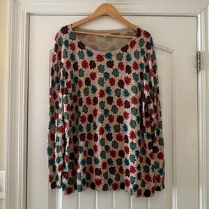 Talbots Autumn Leaves Sweater 3X | Lightweight, Beautiful Fall Pattern